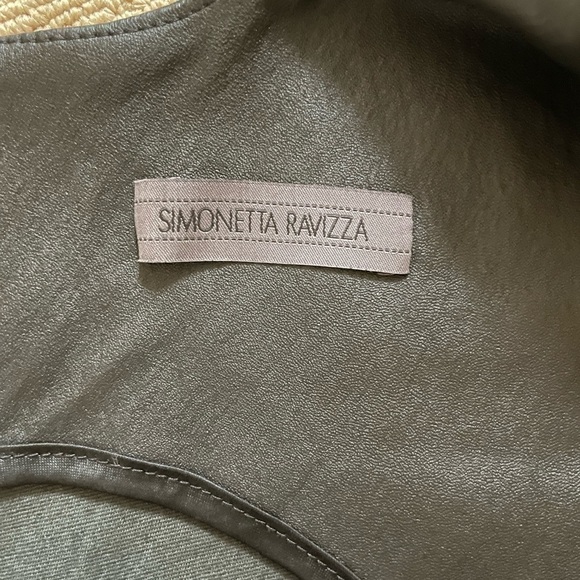 Simonetta Ravizza. Black sleeveless Leather dress - Picture 5 of 6